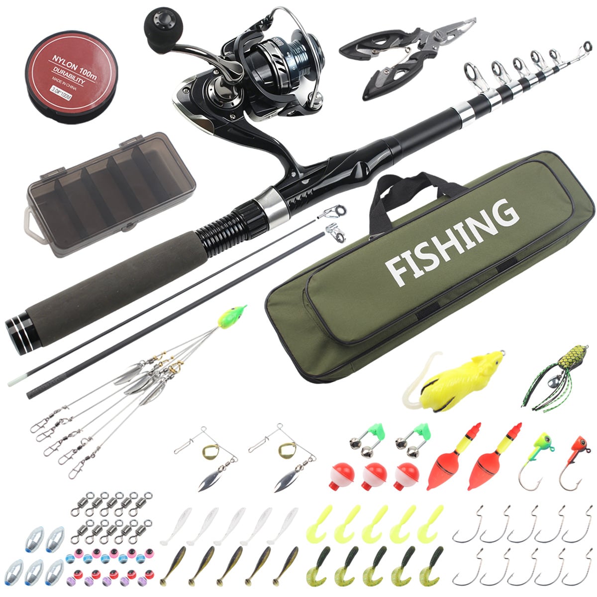 Fishing Equipment Online - Kit de canne à pêche télescopique