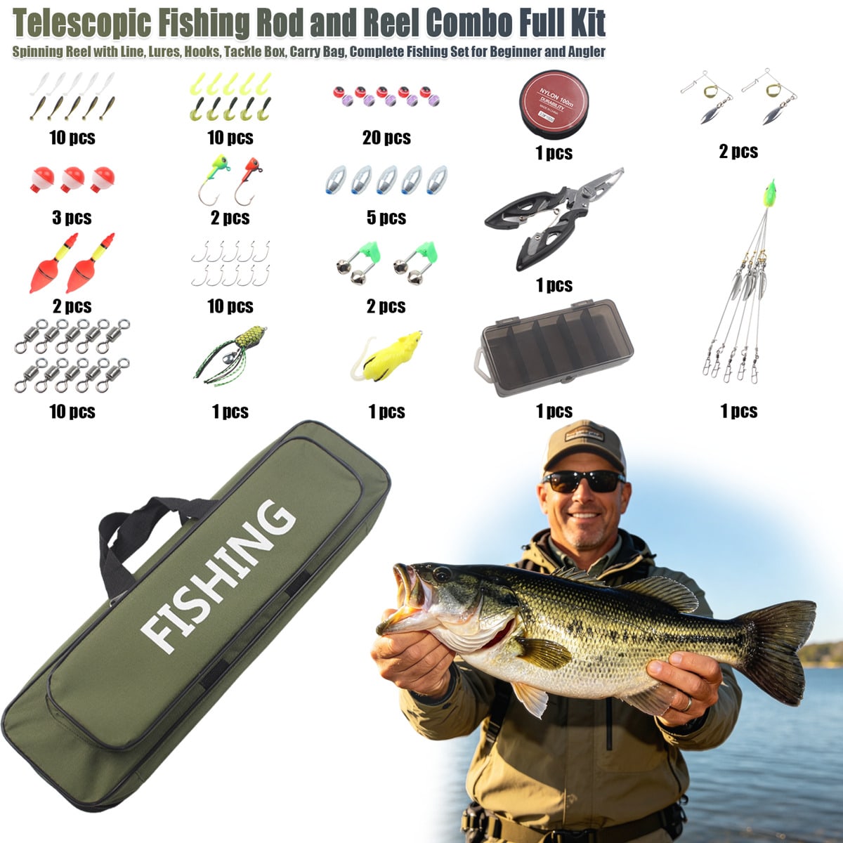 Kit de canne à pêche télescopi - Fishing Equipment Online avis et prix